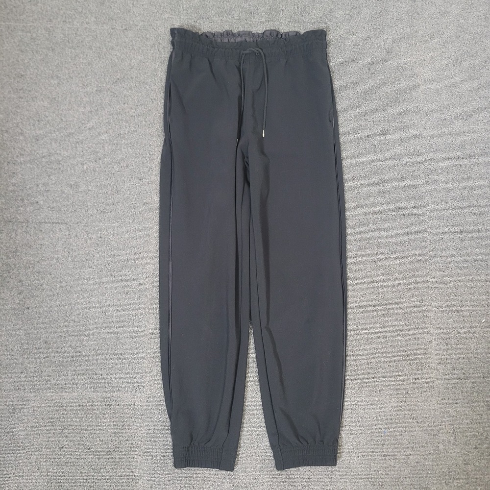 Athleta Size 4 Metropolis Jogger Womens Black Elastic Paperbag Waist Pants